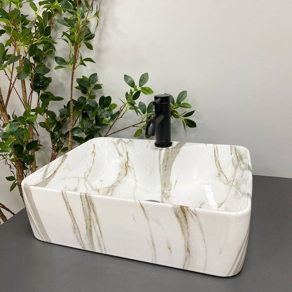 Умывальник (раковина) VBI FORLI MARMO GLOSSY накладной VBI-011105 фото