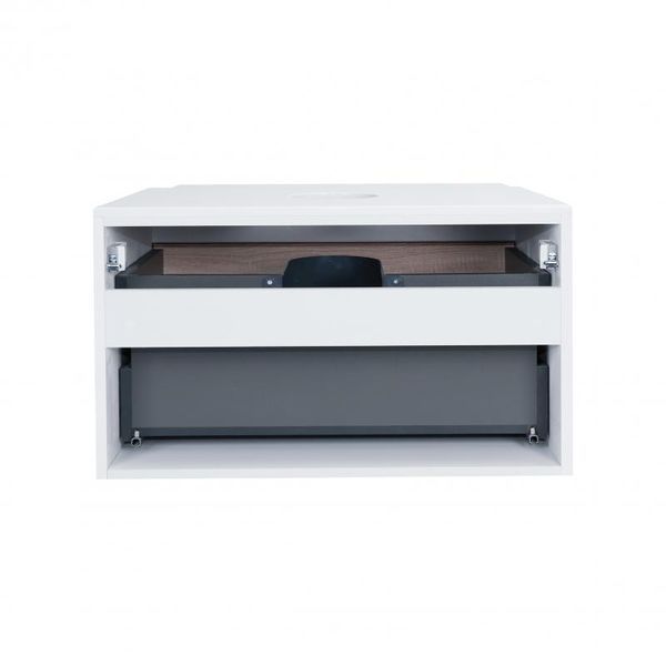 Тумба подвесная Qtap Virgo 800х476х469 White/Whitish oak со столешницей QT1879TPА801WWO SD00046972 фото