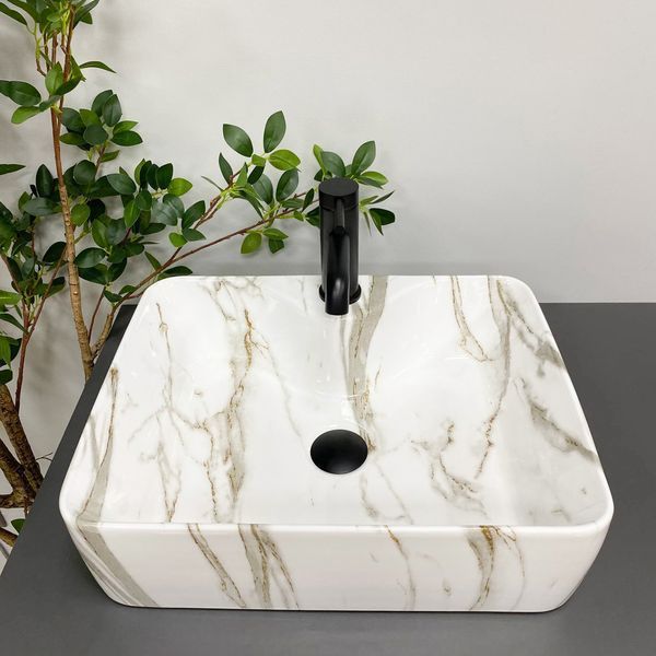 Умывальник (раковина) VBI FORLI MARMO GLOSSY накладной VBI-011105 фото