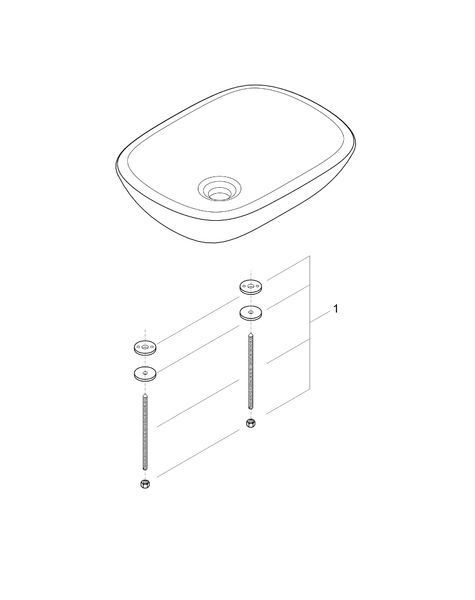 Умывальник на столешницу Grohe Eurostyle 50x38, белый альпин (39216000) 39216000 фото