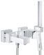 Смеситель для ванны Grohe Eurocube , однорычажный, с душевым гарнитуром (ручной душ+шланг+держатель) 23141000 фото 1