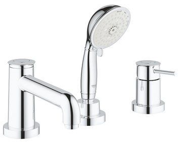 Змішувач для ванни Grohe BauClassic, одноважільний врізний на 3 отвори 2511800A фото