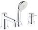 Змішувач для ванни Grohe BauClassic, одноважільний врізний на 3 отвори 2511800A фото 1