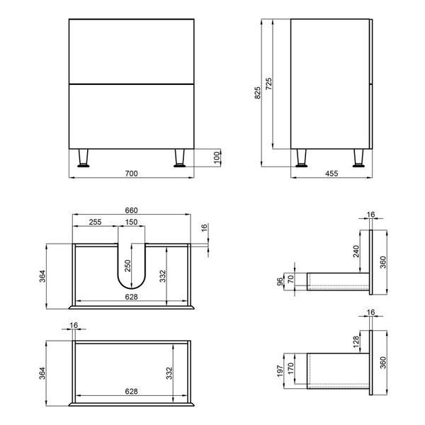 Тумба напольная Qtap Tern 700х725х437 White QT1773TNL701W SD00047082 фото