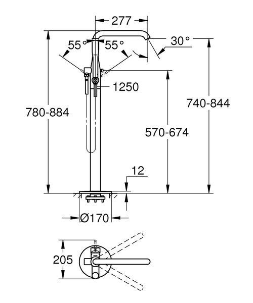 Змішувач для ванни, стоїть окремо Grohe Essence 23491001 23491001 фото