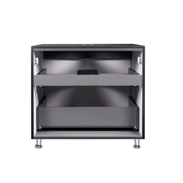 Тумба підлогова Qtap Tern 800х476х469 Matt black зі стільницею QT1780TNL802MB SD00045079 фото