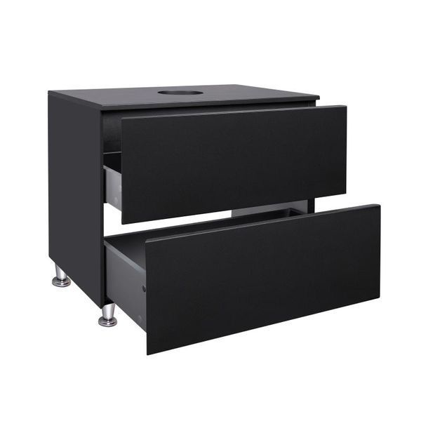 Тумба підлогова Qtap Tern 800х476х469 Matt black зі стільницею QT1780TNL802MB SD00045079 фото