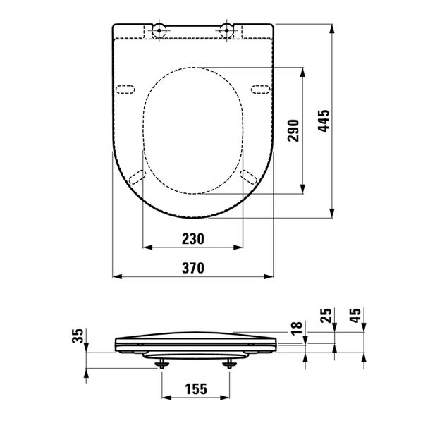 Сидіння з кришкою для унітазу LAUFEN PRO Slim, знімне, slow closing H8989660000001 фото