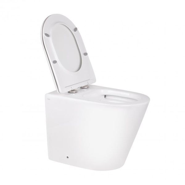 Унитаз напольный Qtap Swan безободковый с сиденьем Soft-close QT16223178W SD00045432 фото
