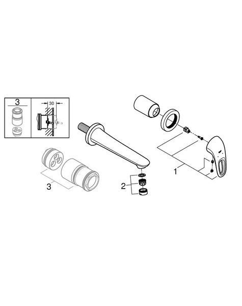Змішувач для раковини від стіни Grohe Eurostyle 19571003 19571003 фото