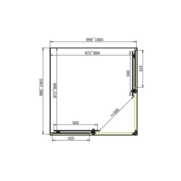 Душова кабіна Dusel A-513 100x100x190 тоноване Dusel-79 фото