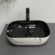 Умивальник (раковина) VBI RAVENNA WHITE BLACK MARMO накладний VBI-011230 фото 3
