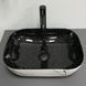 Умивальник (раковина) VBI RAVENNA WHITE BLACK MARMO накладний VBI-011230 фото 4