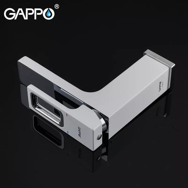 Змішувач для умивальника GAPPO G1017-8, білий/хром G1017-8 фото