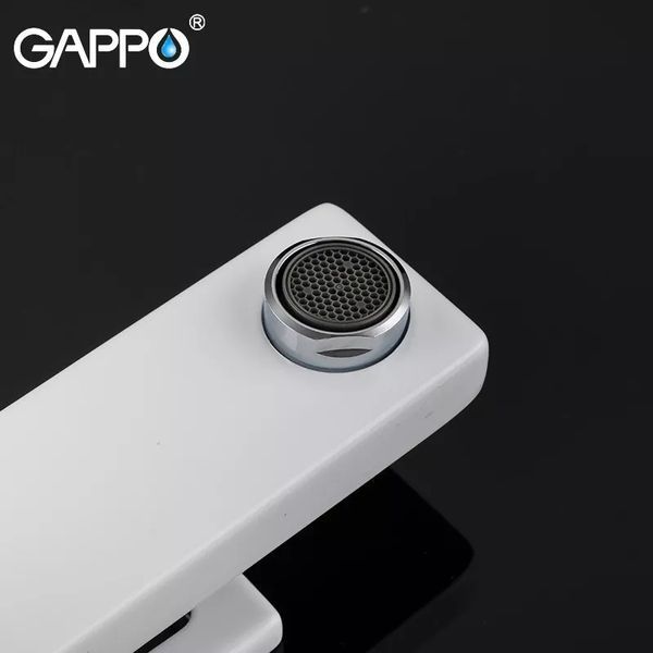 Змішувач для умивальника GAPPO G1017-8, білий/хром G1017-8 фото