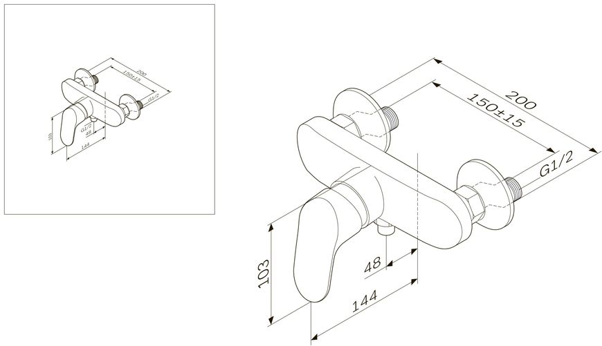 Змішувач для душу AM.PM F8020000 Like F8020000 фото