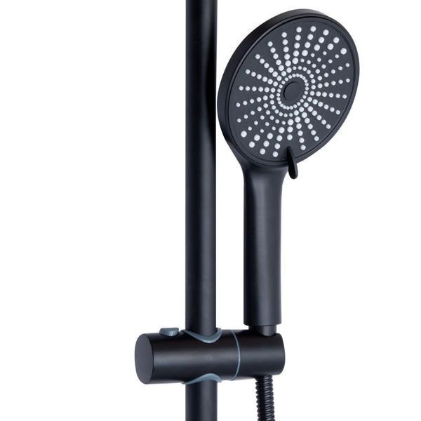 Душова система універсальна Qtap Jay на три споживачі (з виливом) QTJAY111BLM45549 Black Matt SD00051673 фото