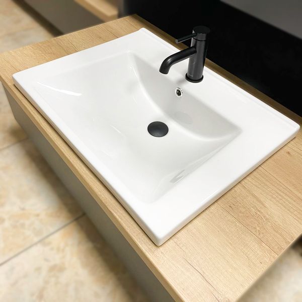 Умывальник (раковина) VBI BUSSO 60 WHITE врезной VBI-018045 фото