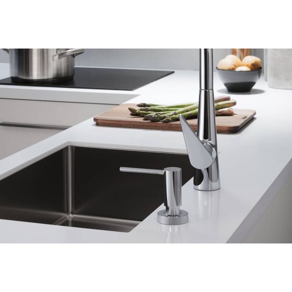 Дозатор кухонний для миючого засобу Hansgrohe A51, 500 ml, Stainless Steel Finish (40448800) 40448800 фото