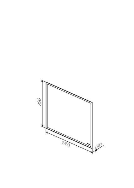 Дзеркало з LED-підсвічуванням по периметру, 55 см AM.PM GEM M91AMOX0551WG38 M91AMOX0551WG38 фото