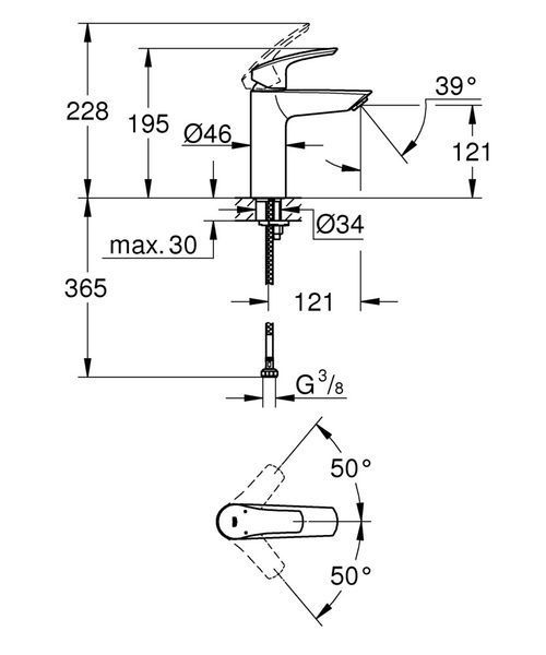 Комплект змішувачів для ванної кімнати Grohe Eurosmart New UA123244M0 UA123244M0 фото