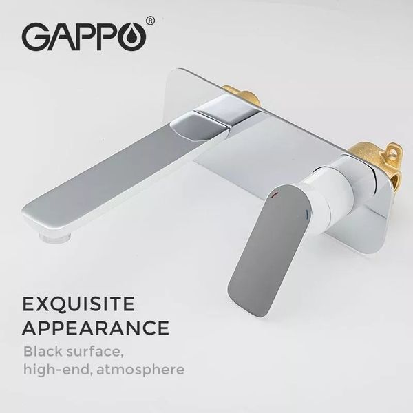 Смеситель для умывальника GAPPO G1048-22, белый/хром G1048-22 фото