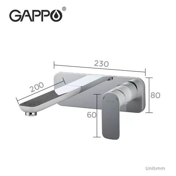 Смеситель для умывальника GAPPO G1048-22, белый/хром G1048-22 фото