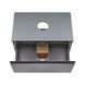 Тумба подвесная Qtap Robin 700х476х437 Graphite/Whitish oak со столешницей QT1379TPН7002GWO SD00045867 фото 5