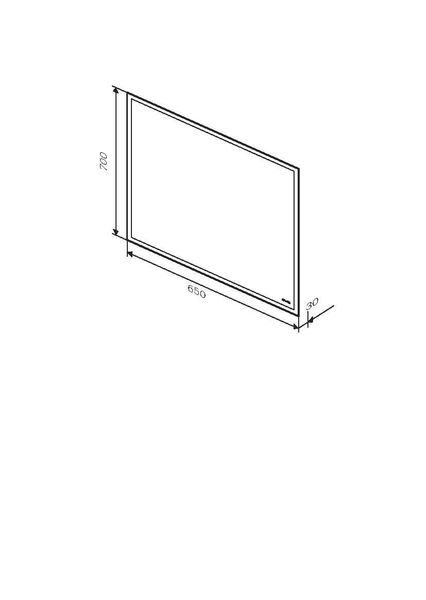 Дзеркало з LED-підсвічуванням по периметру, 65 см AM.PM GEM M91AMOX0651WG38 M91AMOX0651WG38 фото