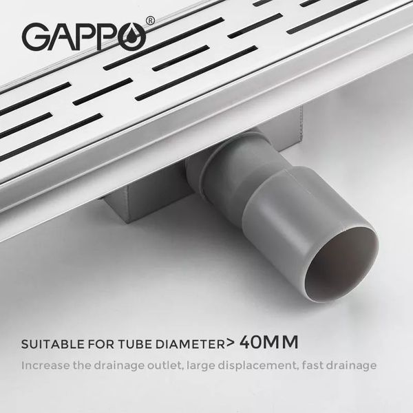 Душовий трап GAPPO G88007-1, 70х800 мм, нержавіюча сталь G88007-1 фото