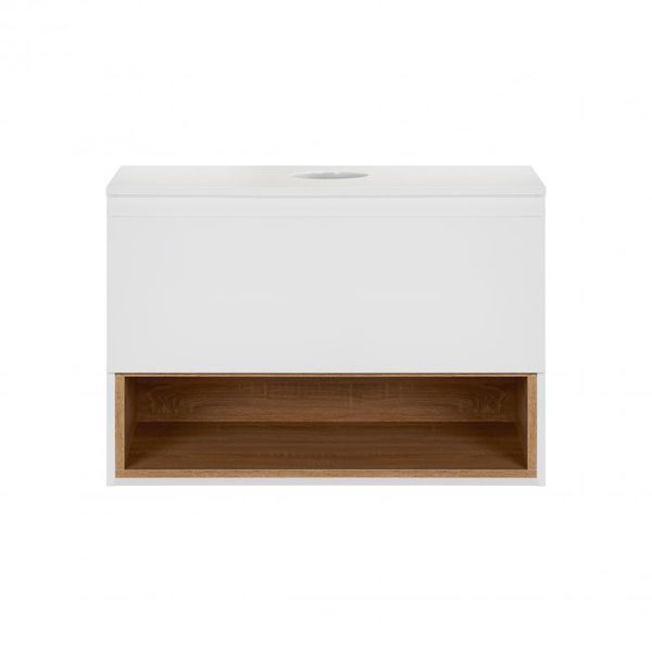 Тумба підвісна Qtap Robin 700х476х437 White/Whitish oak зі стільницею QT1379TPН7001WWO SD00045864 фото