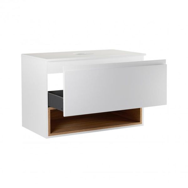 Тумба підвісна Qtap Robin 700х476х437 White/Whitish oak зі стільницею QT1379TPН7001WWO SD00045864 фото