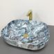 Умывальник (раковина) VBI BERGAMO BLUE TOURMALINE GLOSSY накладной VBI-012504 фото 1