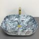 Умывальник (раковина) VBI BERGAMO BLUE TOURMALINE GLOSSY накладной VBI-012504 фото 2