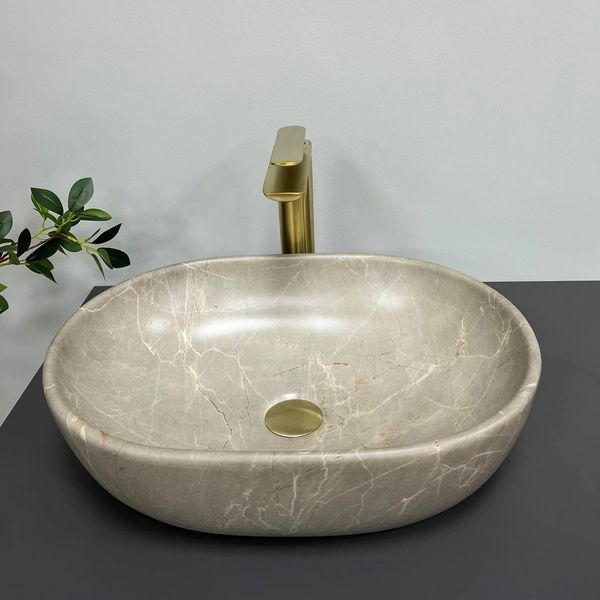 Умивальник (раковина) VBI MODENA S BEIGE STONE накладний VBI-012003 фото