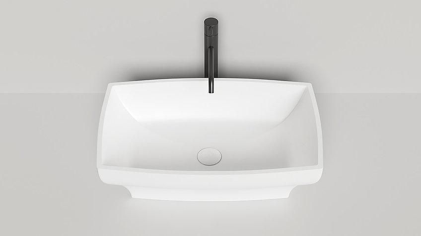 Умивальник глянцевий WGT VITTORIA 04 380х150х600 100123378 фото