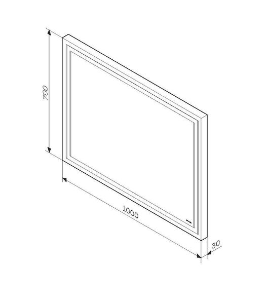 Дзеркало з LED-підсвічуванням по периметру 100 см AM.PM GEM M91AMOX1001WG38 M91AMOX1001WG38 фото