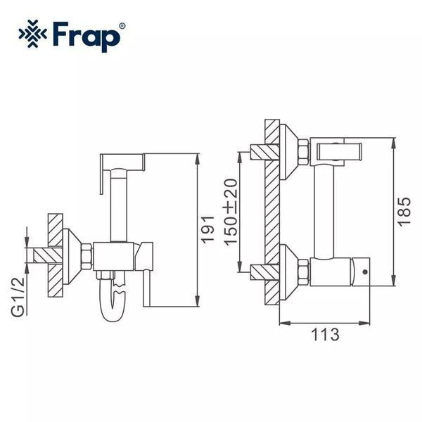 Гігієнічний душ Frap F7503, хром F7503 фото