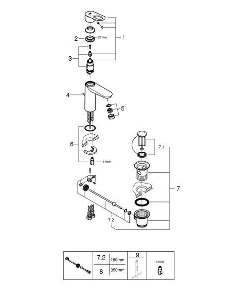 Набор смесителей для ванной Grohe BauLoop 123215M M-Size 123215M фото