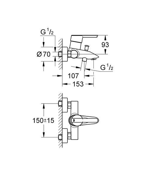 Смеситель для ванны Grohe Feel 32269000 32269000 фото