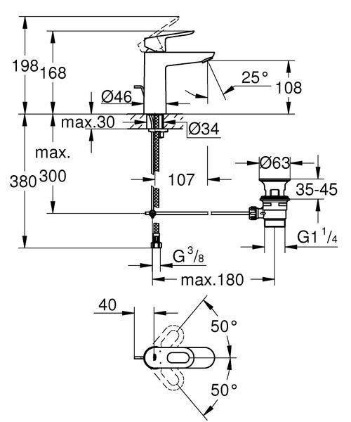 Набор смесителей для ванной Grohe BauLoop 123215M M-Size 123215M фото