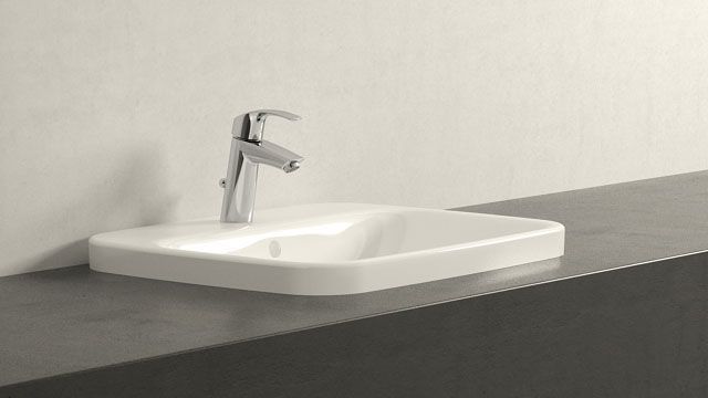 Змішувач для раковини високий з донним клапаном Grohe Eurosmart, одноважільний 23322001 фото