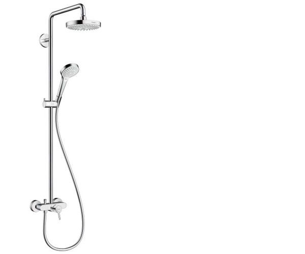 Душова система колір білий Hansgrohe Croma Select S 180 2jet Showerpipe 27253400 фото