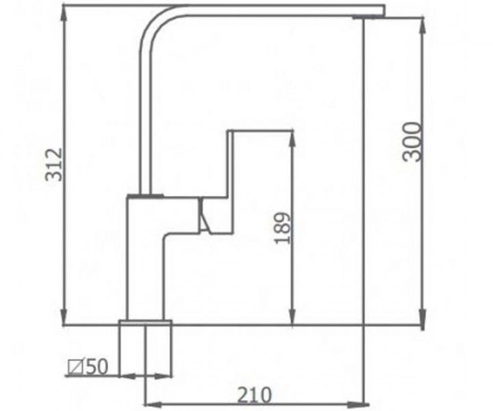 Змішувач для кухні GRB Kala 312 мм, хром (60820600) 60820600 фото