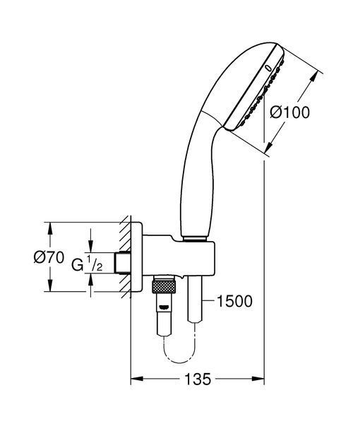Душевая система скрытого монтажа с термостатом Grohe Grohtherm New Tempesta 250 RU26415SC0 UA26415SC0 фото