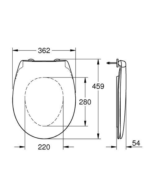 Сидіння для унітазу Grohe Bau Ceramic 39492000 39492000 фото