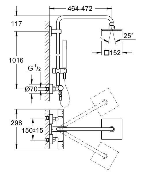 Душова система Grohe Euphoria Cube 27932000 27932000 фото