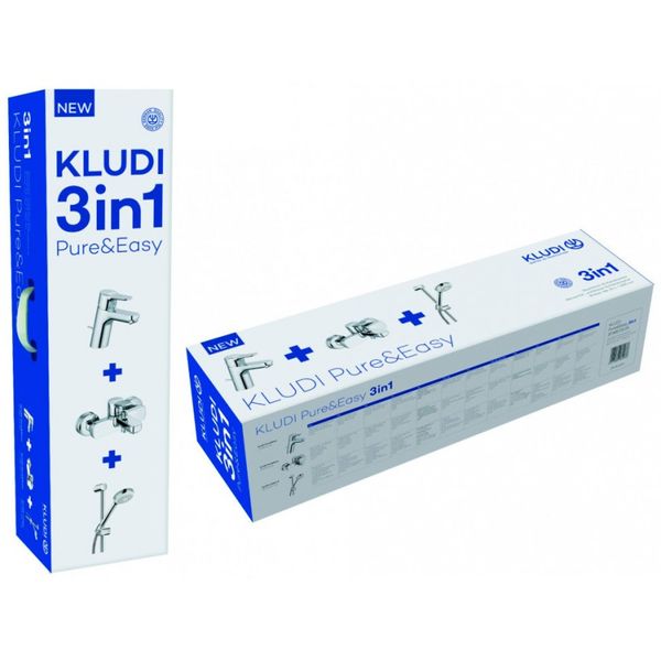 Набір змішувачів для ванни (3 в 1) Kludi Pure & Easy 376850565 фото