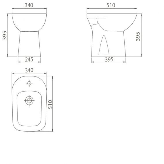 Біде підлогове CeraStyle Duru АР000040683 АР000040683 фото