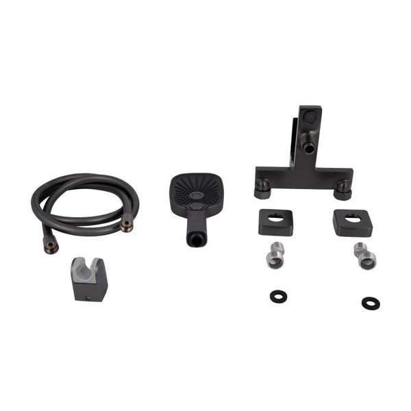 Змішувач для ванни Qtap Gemini (з душовим гарнітуром) QTGEM259GMB45684 Gunmetal Black PVD SD00051808 фото